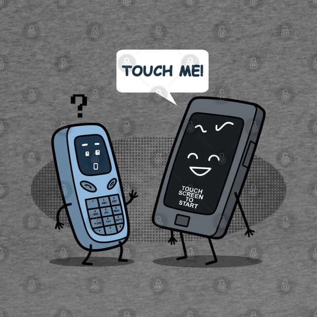 Funny Cute Kawaii New Old Phone Original Funny Cartoon by BoggsNicolas